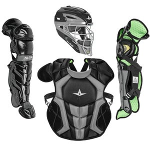 All Star System 7 Axis Intermediate 13-16 Catchers Gear Set - Black Grey