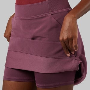 32 Degree Cool STRETCH WOVEN Golf SKORT mini skirt. XS. Red wood color.
