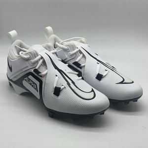 Nike Alpha Menace Pro 3 Low Football Cleats White/Black FB6834-100 Mens Sz 10.5