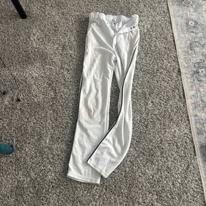 Adult small Rawlings baseball pants white with navy piping