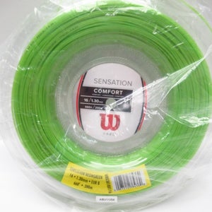 200M REEL: WILSON SENSATION 16 (1.30mm) NEON GREEN MULTIFILAMENT TENNIS STRINGS