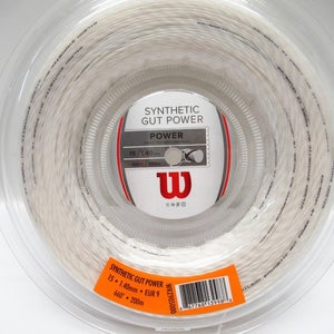 200M REEL: WILSON SYNTHETIC GUT POWER 15 (1.40mm) TENNIS STRINGS