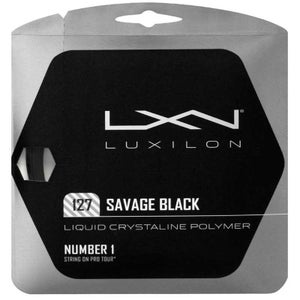 2 SETS: LUXILON SAVAGE 16L (1.27) BLACK CO-POLYESTER TENNIS STRING