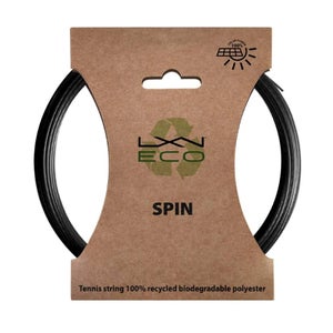 LOT OF 2 SETS: LUXILON ECO SPIN 17 (1.25) BLACK CO-POLYESTER TENNIS STRING