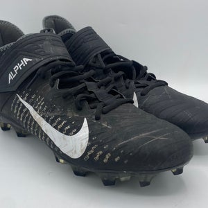 Men's 12 Nike Alpha Menace Pro 2 Mid Black White