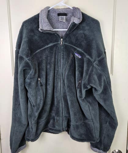 Patagonia Regulator Jacket Mens L Polartec Heavyweight Fleece Full Zip Green
