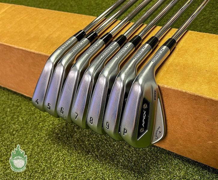 Used RH Callaway APEX Pro Forged '24 Irons 4-PW 950GH neo Stiff Steel Golf Set