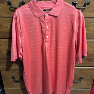 Greg Norman Shark Pink Large Men's Golf Shirt (Used)