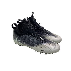 Used Under Armour SPOTLIGHT Adult FB Cleats Black And White Senior 13 11347-S000250324
