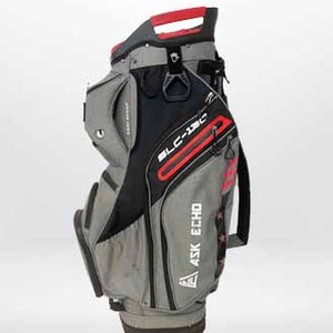 Ask Echo SLC-130 Cart Bag (10", 15-way top,Grey/Black/Red ) 2024 Golf