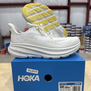 Hoka One One Clifton 9 1127896/WTL Women's 8 White Low Top Running Shoes FL3777