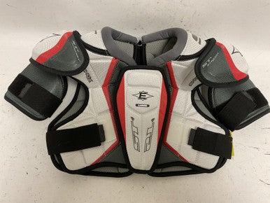 Used Easton SYNERGY ST4 Junior Shoulder Pads White And Red LG 11855-S000187216