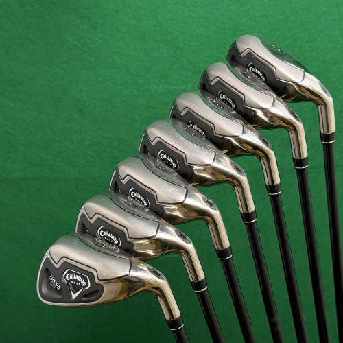 Callaway 2006 Fusion Wide Sole 4-PW Iron Set Factory 75G Graphite Regular