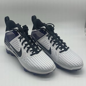 Nike Force Savage Pro 3 Football Cleats White/Purple (DA5453-111) Sz 13