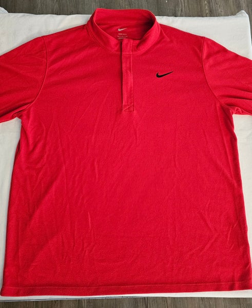 Nike Golf Victory 1/2 Zip Up DRI-FIT Golf Pullover Red XL CN1018-657 (Used)