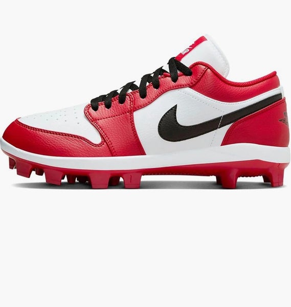 Nike Air Jordan 1 Retro MCS Low CJ8524-611 Men's 10.5 Red Baseball Cleats DDK215