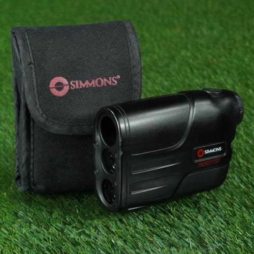 SIMMONS TILT / SLOPE INTELLIGENCE RANGEFINDER GOLF YARDAGE W/ CASE ~ NICE!!