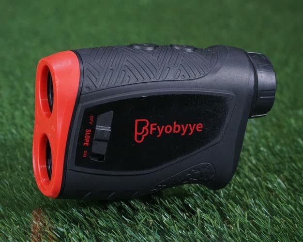 FYOBYYE PF9 RANGEFINDER W/ SLOPE GOLF YARDAGE, RED/BLACK W/ USB CHARGE CORD!