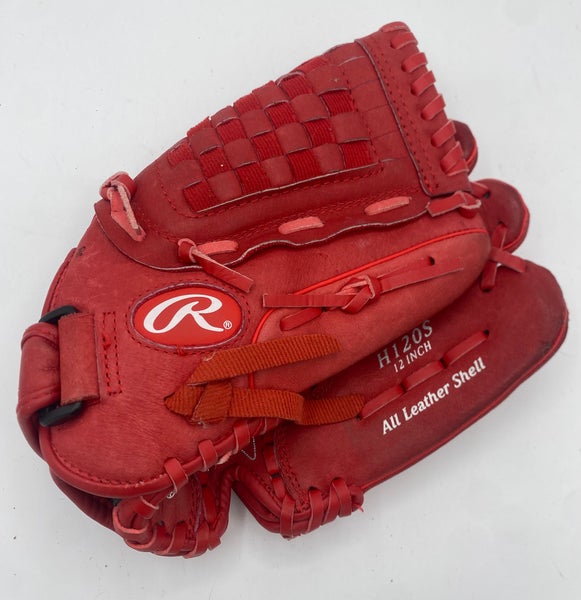 Red Rawlings RH Highlight Series Baseball Glove 12"