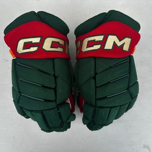 CCM JetSpeed FT1 Pro Stock Hockey Gloves 14” Green WILD 38093