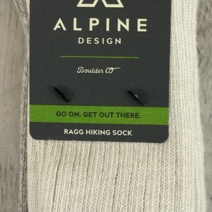 Alpine Design Two Pair Medium Lightweight Mens Ragg Hiking Sock Moisture Wicking