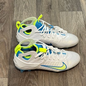Nike Huarache 9 Elite Mid LAX SE Blue And Volt Men's Size 10.5 FV6149-100 NEW