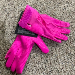 Pink X-Large Adult Under Armour F9 Nitro Gloves (New)