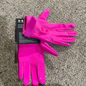 Pink X-Large Adult Under Armour F9 Nitro Gloves (New)