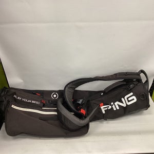 Used Ping MOONLITE SUNDAY BAG Mens Cart Bag Black 11851-S000033933