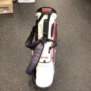 Used Ping HOOFER Mens Stand Bag Navy Blue 11851-S000033973