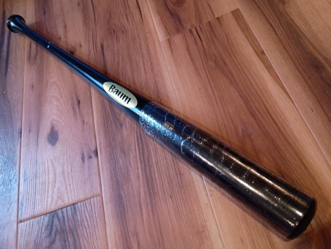 USED? Baum Gold 33.5 inch Wood Comp Baseball Bat Pro Flared JR21 "Julio Rivera"