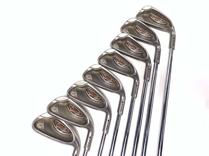 Ping G10 Iron Set 3-PW Black Dot AWT Stiff Steel Mens RH