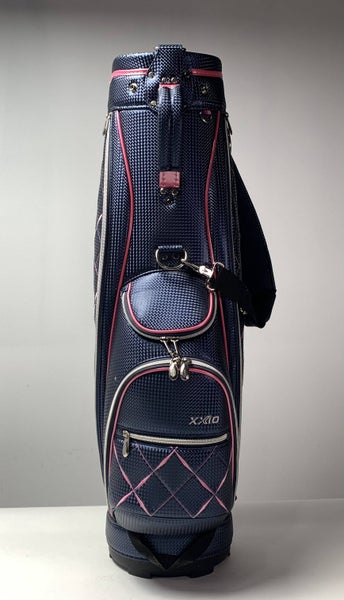 XXIO Ladies Cart Bag Blue Pink 5-Way Divide Single Strap Golf Bag