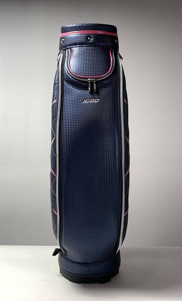 XXIO Ladies Cart Bag Blue Pink 5-Way Divide Single Strap Golf Bag
