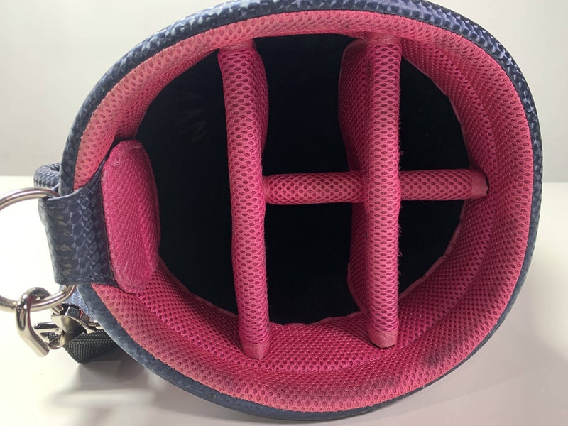 XXIO Ladies Cart Bag Blue Pink 5-Way Divide Single Strap Golf Bag