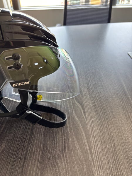 Small CCM Tacks 710 Helmet (Used) Complete With VR Pro Straight Visor ...