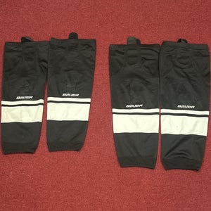 Black&White Senior Bauer (Used) Hockey Socks Item#BAW