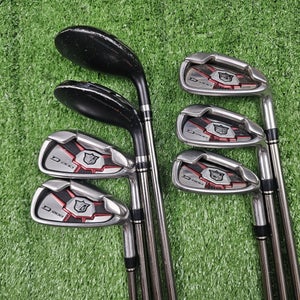 Wilson Staff D200 Combo Hybrid Iron Set 5-PW GW Elements Chrome Regular Graphite