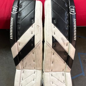 White 35" + 1.5" Senior Warrior Ritual G4 Goalie Leg Pads
