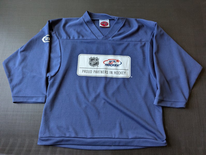 NHL TEAM USA HOCKEY BLUE JERSEY YOUTH MEDIUM K1 Sportswear 100% Polyester