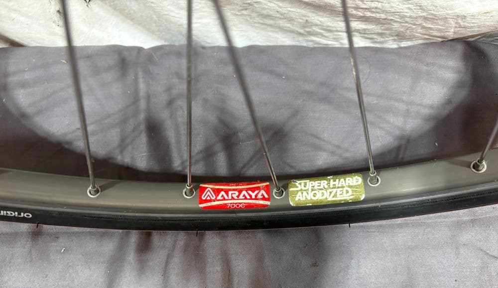 Vintage Araya 36-Spoke Gray Aluminum 700C Front Wheel