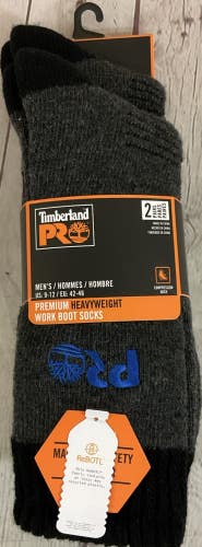 Mens Timberland Pro Two Pairs Premium Heavyweight Work Boot Socks Sustainable
