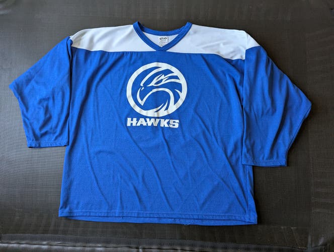MENS ICE HOCKEY SENIOR 2XL XXL / GOALIE CUT BLUE JERSEY with NUMBER 1