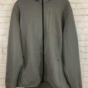 Men's MAX234304S PINNACLE Fleece Full-Zip Hooded Jacket Warm Pewter L Large