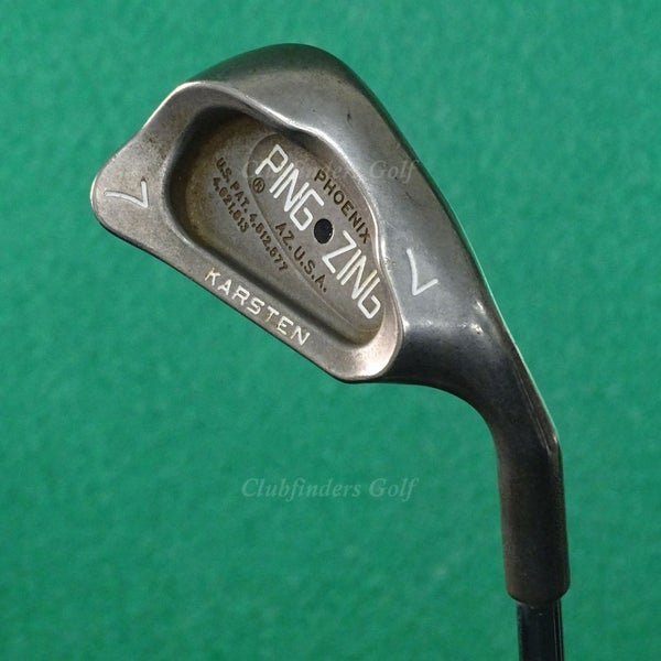 Ping Zing Stainless Black Dot Single 7 Iron Karsten KT-M Steel Stiff