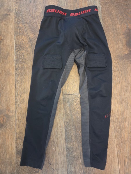 Bauer Youth XS compression pants with cup and velcro (Used)
