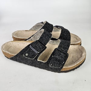 Birkenstock Arizona Gray Wool Lined Sandals Unisex Sandals Size: 42  M9/W11