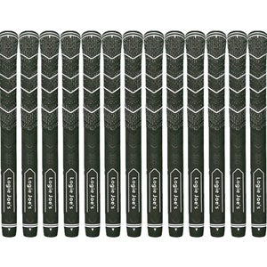 13 Pack Midsize Black Half-Corded Multi Compound Golf Grips .60