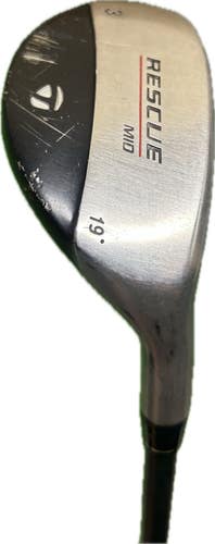 TaylorMade Rescue Mid 19 3 Hybrid Stiff Flex Graphite Shaft RH 40L New Grip!