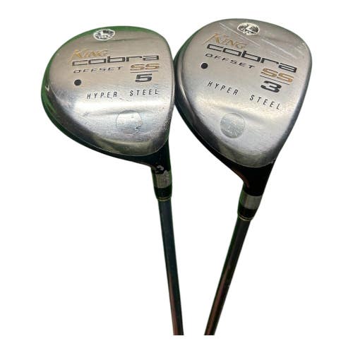 Ladies King Cobra SS Offset 3 & 5 Wood Graphite Shafts RH New Grips!
